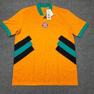 Adidas Bayern Munich Germany Football Icon Soccer Jersey Mens Med Loose Fit NEW